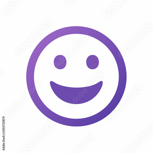 Purple Smiley Face Icon