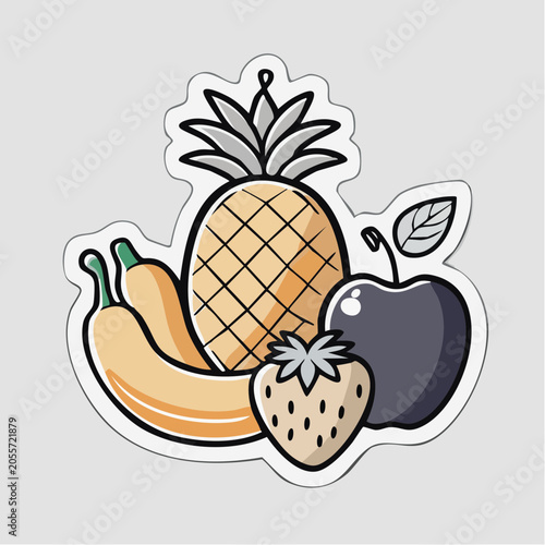 Stylized Fruit Illustration