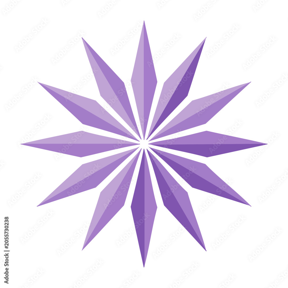 Obraz premium Purple flower vector icon isolated