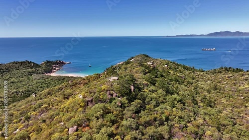 Spectacular cinematic aerial footage of The Forts Magnetic Island Queensland Australia