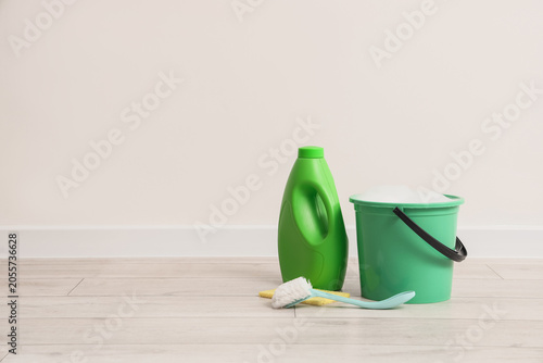 Green cleaning supplies wit...
