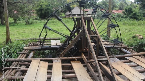 Water wheel near Kisiizi Falls, Uganda