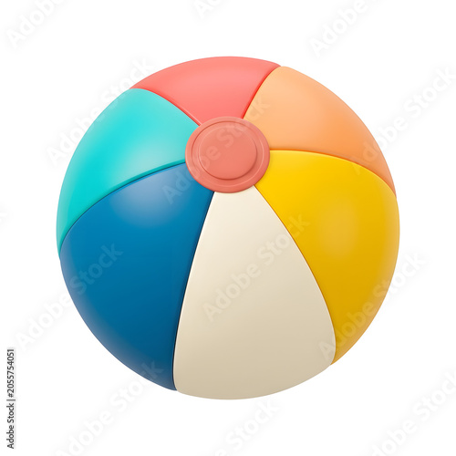 Colorful 3D Rendered Beach Ball