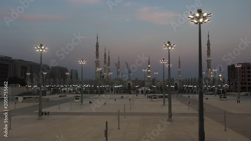 Prophet's Mosque in Al Haram area of Medina, Saudi Arabia