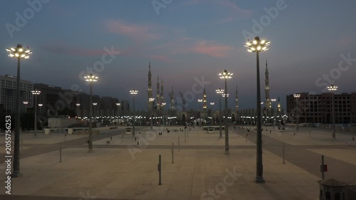Prophet's Mosque in Al Haram area of Medina, Saudi Arabia