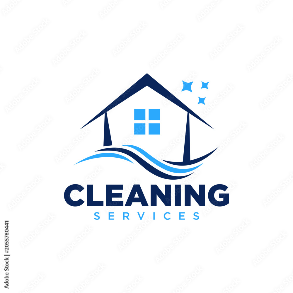 Fototapeta premium House Cleaning logo design template