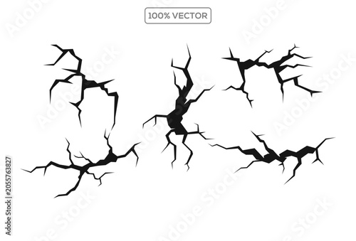 Konstfotografi Ground split fracture line