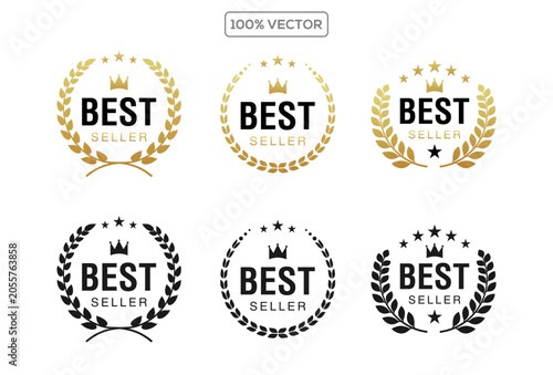 Obraz na płótnie Set of badge best seller, best choice, best price, best quality
