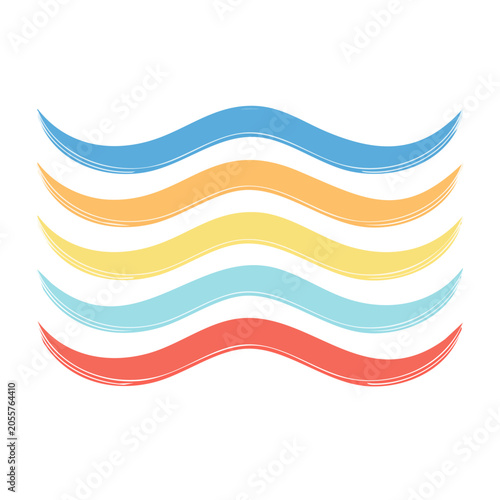 Abstract Wave Lines Vector Graphic