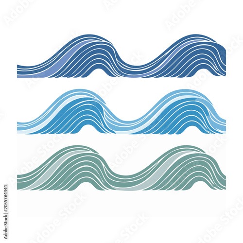 Blue Wave Pattern Graphic Design