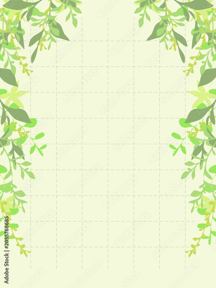 Fototapeta premium シンプルですっきりとした植物のイラスト背景