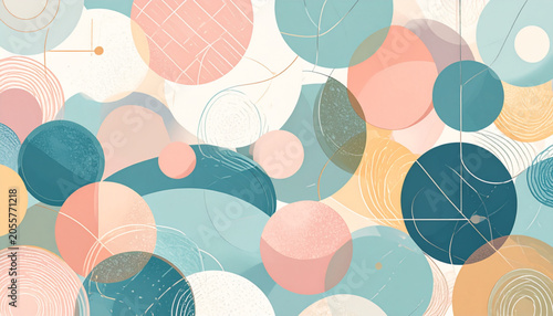 Pastel abstract circles ar