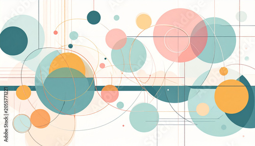 Pastel abstract circles ar