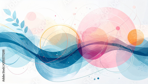 Pastel abstract circles ar