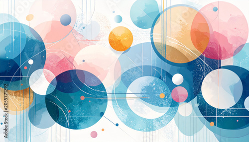 Pastel abstract circles ar