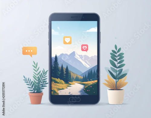 Minimal phone notification icon