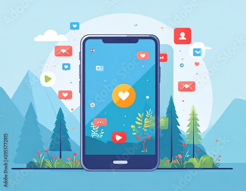 Minimal phone notification icon
