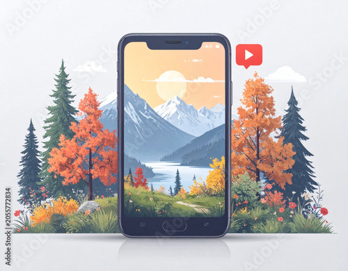 Minimal phone notification icon