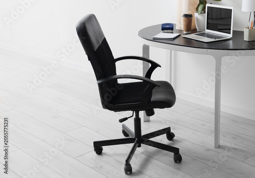 Modern home office setup wi...