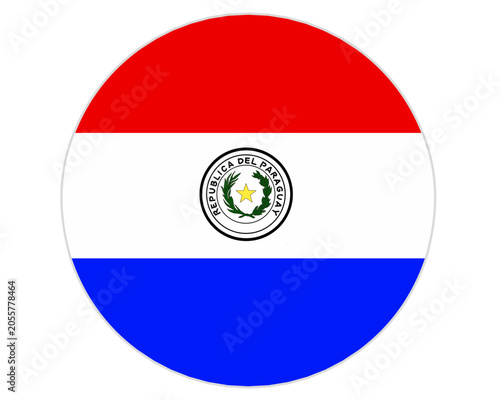 round shape of the paraguayan flag