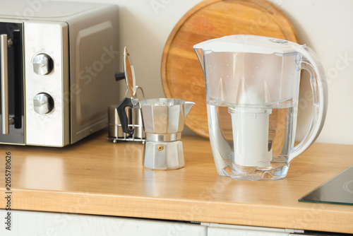 Modern kitchen countertop w...
