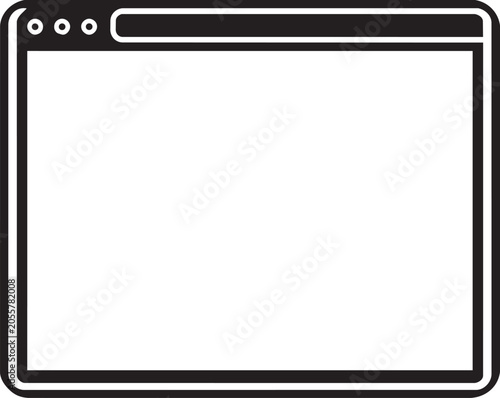 Modern smartphone with black frame on white screen
