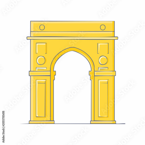 Yellow Archway Illustration