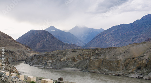 Obraz na plátne Majestic convergence point of the Himalayas, Karakoram, and Hindu Kush ranges ov