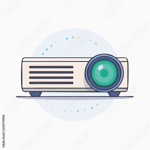 Digital projector illustration