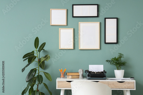 Home office workspace with ...