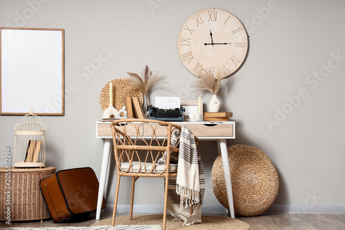 Cozy home office interior w...