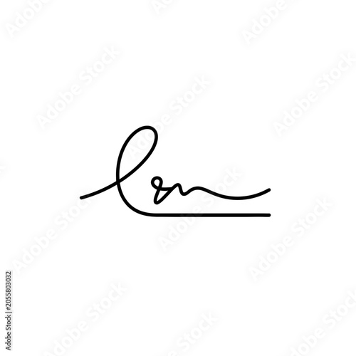 A minimalist line drawing of the word love in cursive script on a plain surface