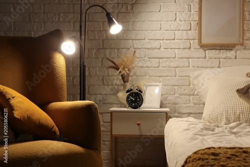 Cozy bedroom interior with ...