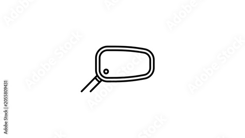 Tableau sur toile Minimalist magnifying glass icon with dot focus point Vector