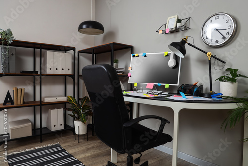Interior of office with wor...