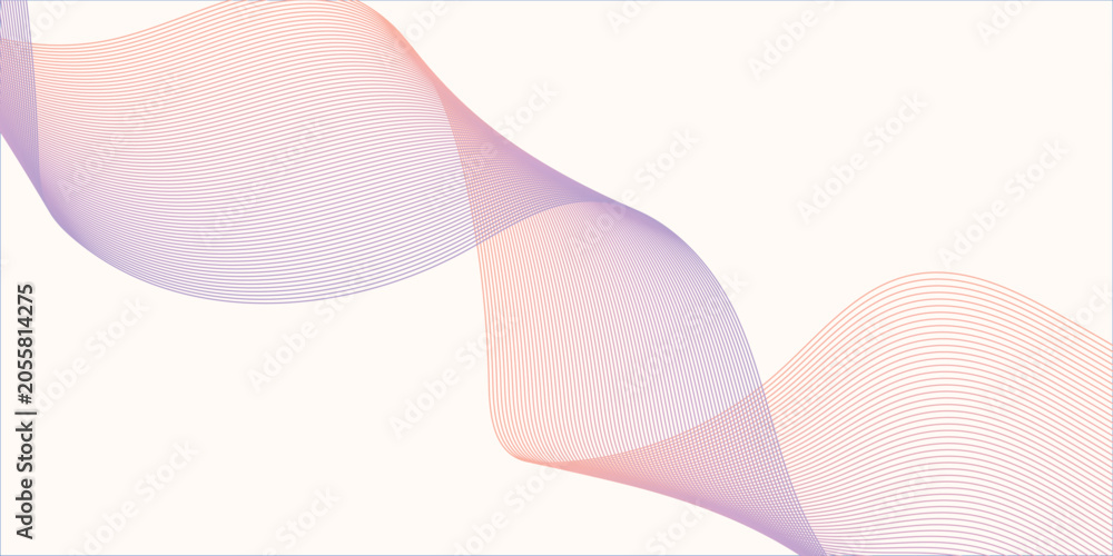 Fototapeta premium Abstract flowing lines in soft pastel colors creating a dynamic and elegant visual.