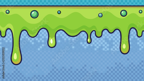 An abstract slime or water dripping background header on a transparent layer.
