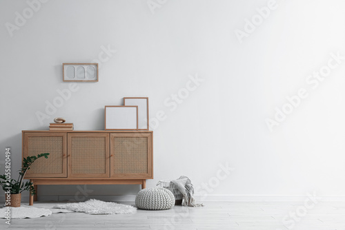 Interior of light room with...