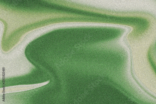 Nature theme grainy noise texture gradient green yellow white colors fluid pixelated background 