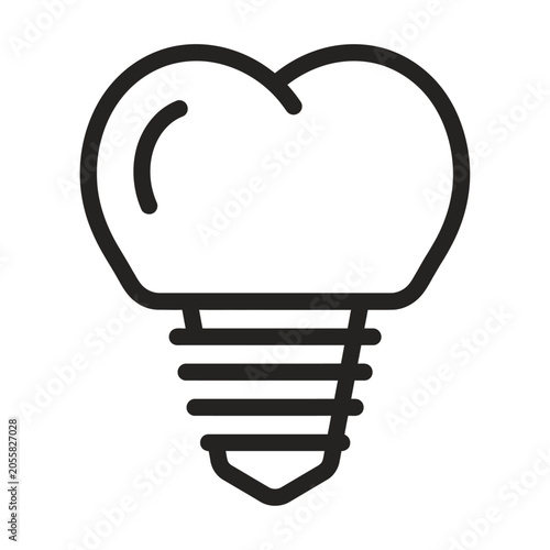 Dental implant tooth icon vector illustration