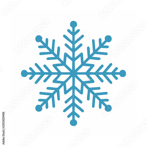 Blue minimalist floral vector pattern