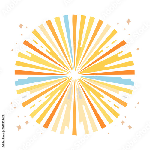 Colorful Burst Graphic in Flat Design