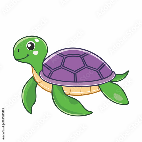 Cute Cartoon Turtle Illustration