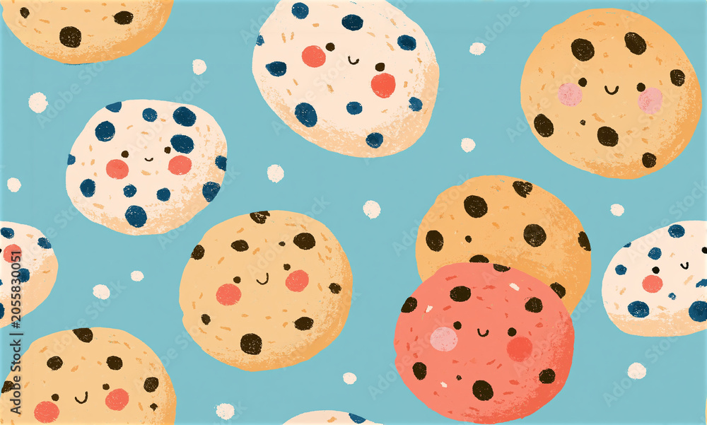 Fototapeta premium cookie seamless pattern,