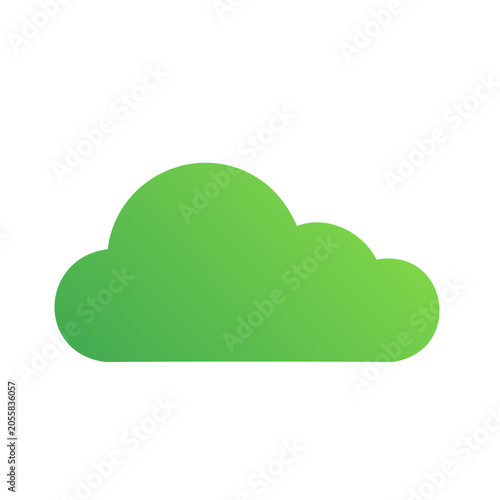 Green leaf flat design icon