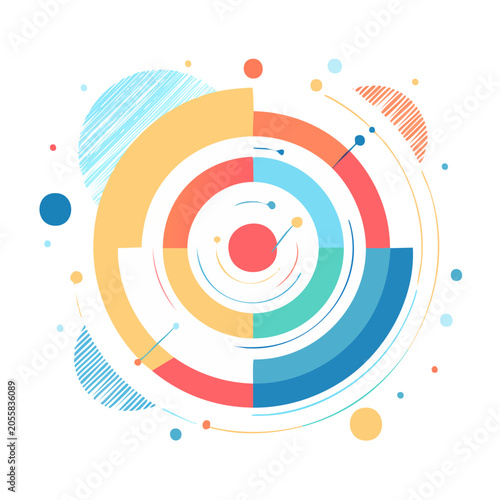 Modern Abstract Circular Design Vector