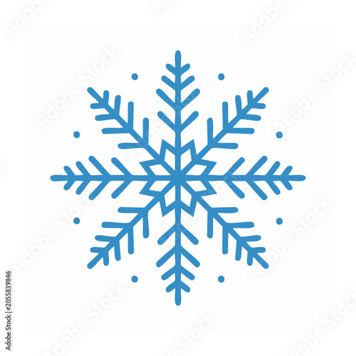Blue minimalist floral vector pattern