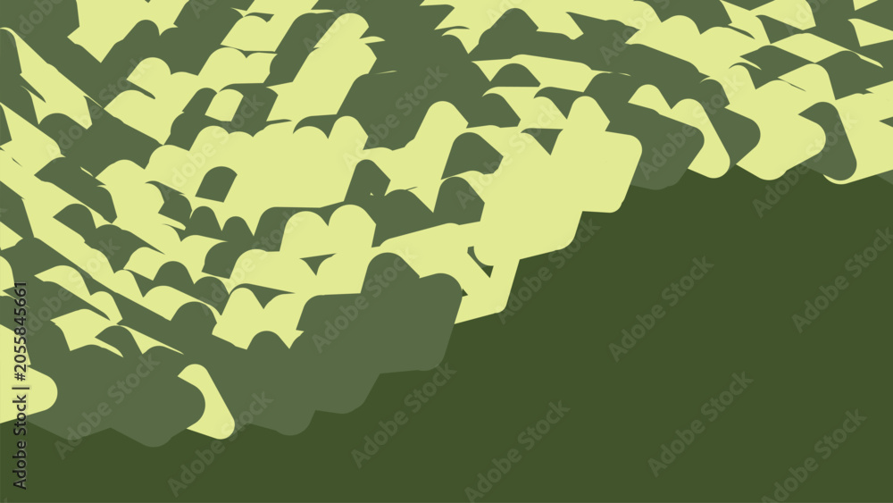 Fototapeta premium Abstract green background with wavy shapes creating a dynamic and organic pattern suitable for various graphic projects.
