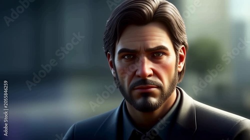 Portrait of a serious looking businessman.
