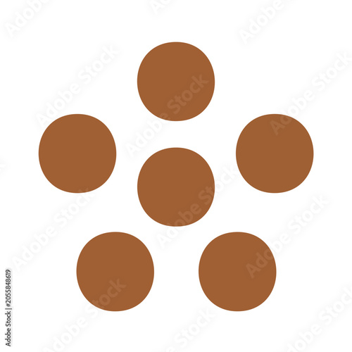 Abstract Brown Circles Vector Design